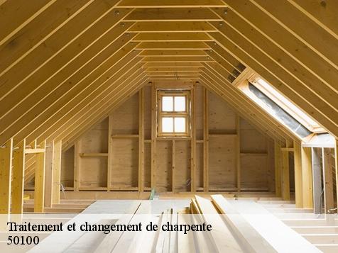 Traitement et changement de charpente  50100